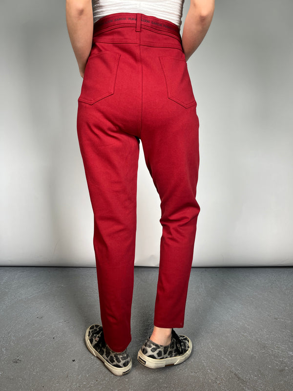 Pantalón Skinny Burdeo