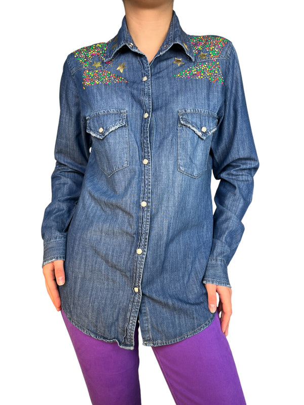 Blusa Denim Stars