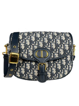 Bolso Mediano Dior Bobby Dior Oblique Jacquard Azul