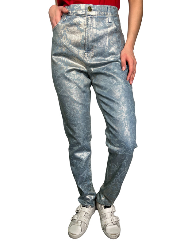 Jeans Plateado