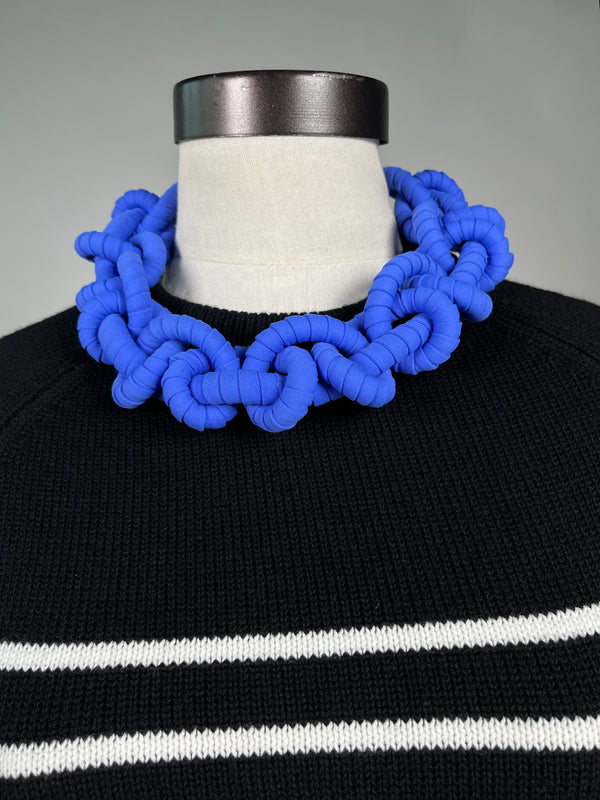 Collar Trenzado Azul S