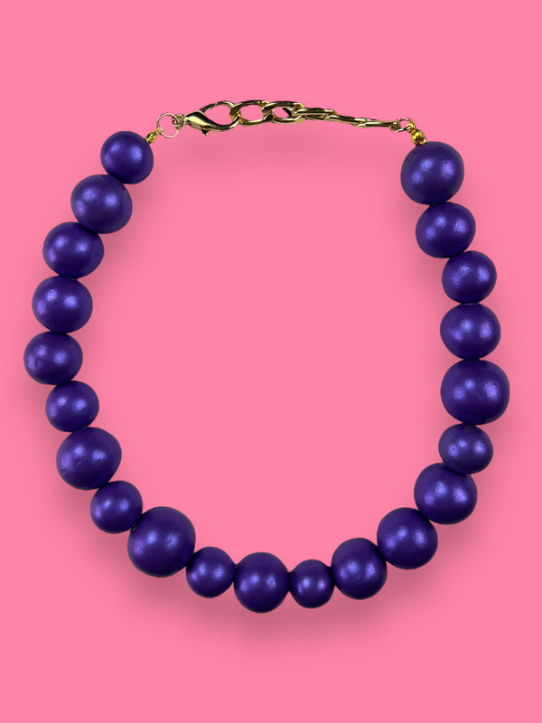 Collar Esferas Purple