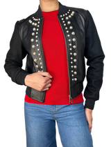 Chaqueta Bomber Cuero