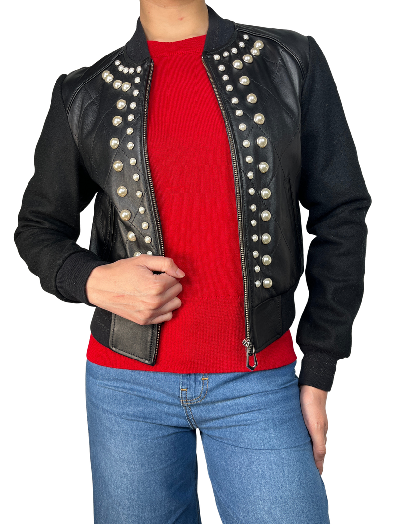 Chaqueta Bomber Cuero