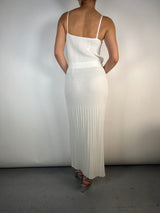 Vestido Plisado Blanco