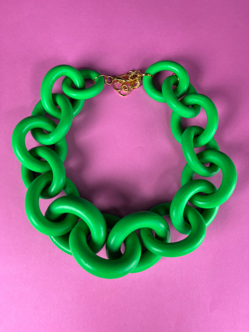 Collar Eslabón Verde Manzana