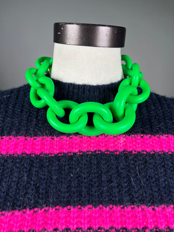 Collar Eslabón Verde Manzana