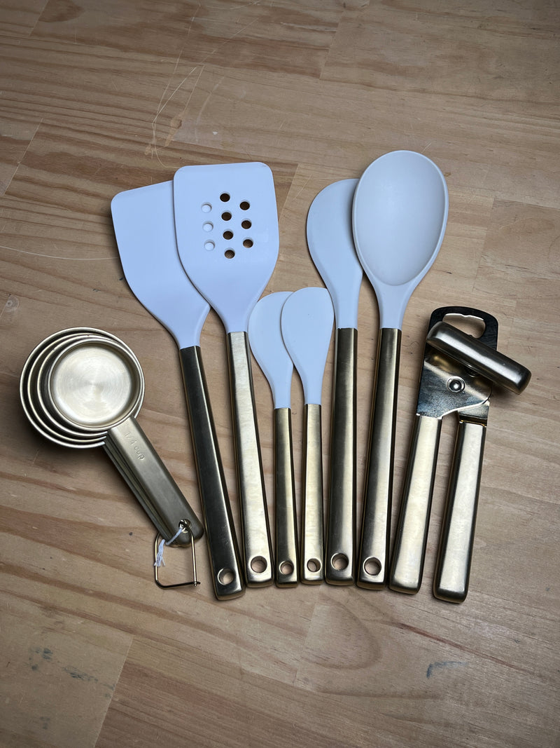 Set Utensilios De Cocina Dorados