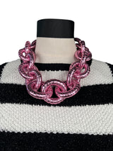 Collar Eslabón Rosa Metallic