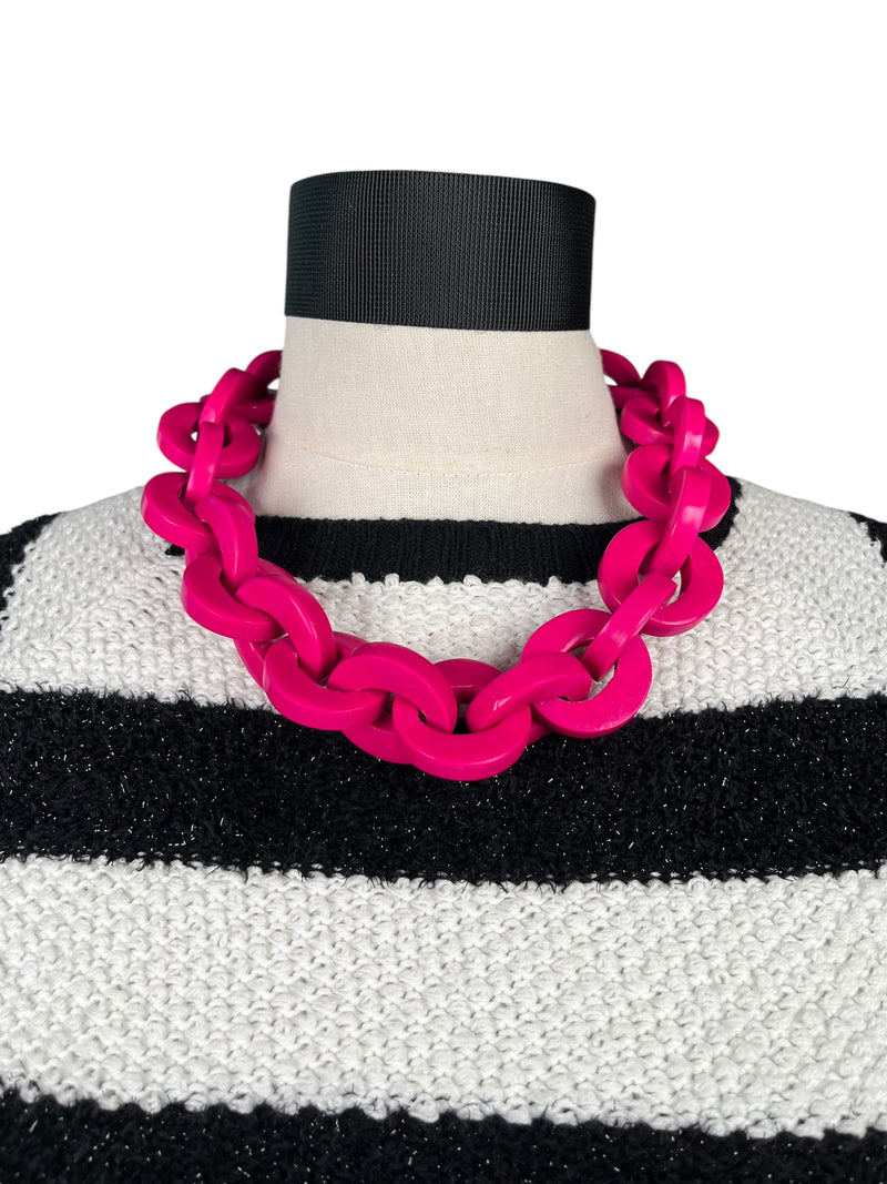 Collar Fucsia Cadenas