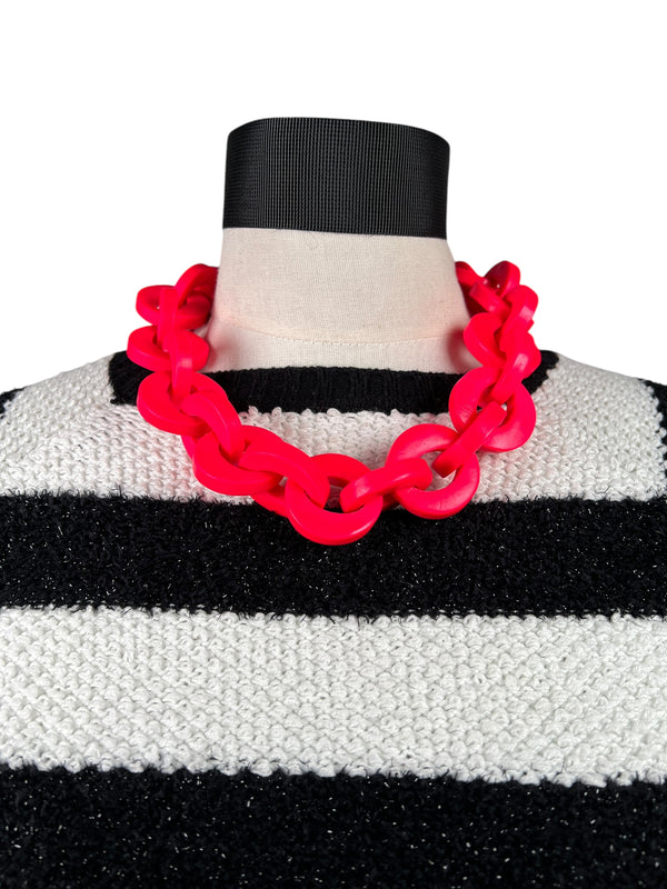 Collar Cadenas Pink Fluorescente