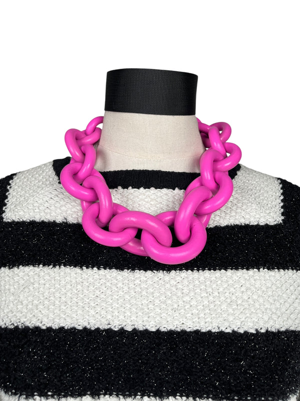 Collar Eslabón Rosa