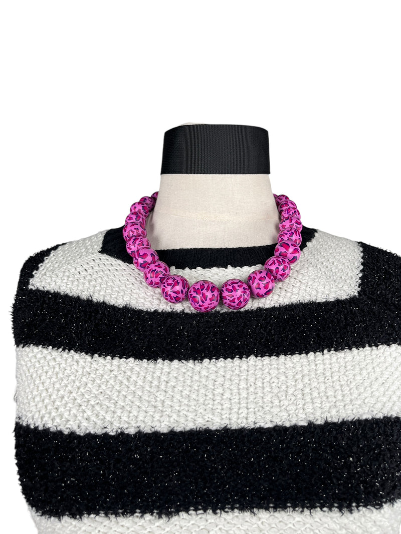 Collar Esferas Animal Print