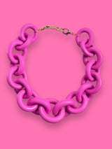 Collar Eslabón Rosa