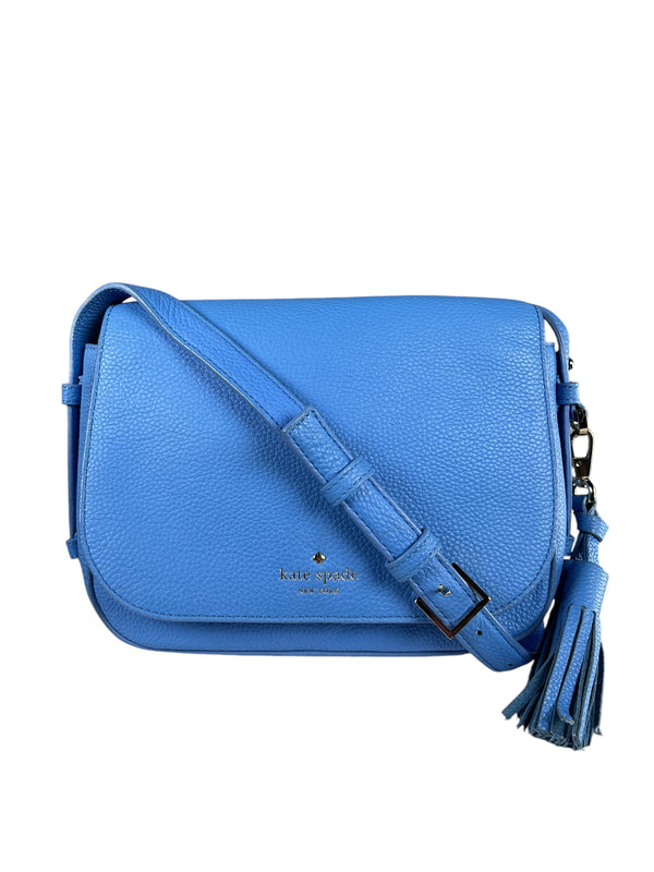 Cartera Crossbody Cuero Celeste