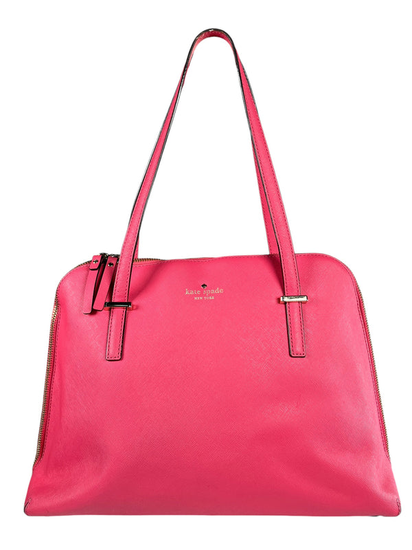 Cartera Fucsia Cuero Saffiano