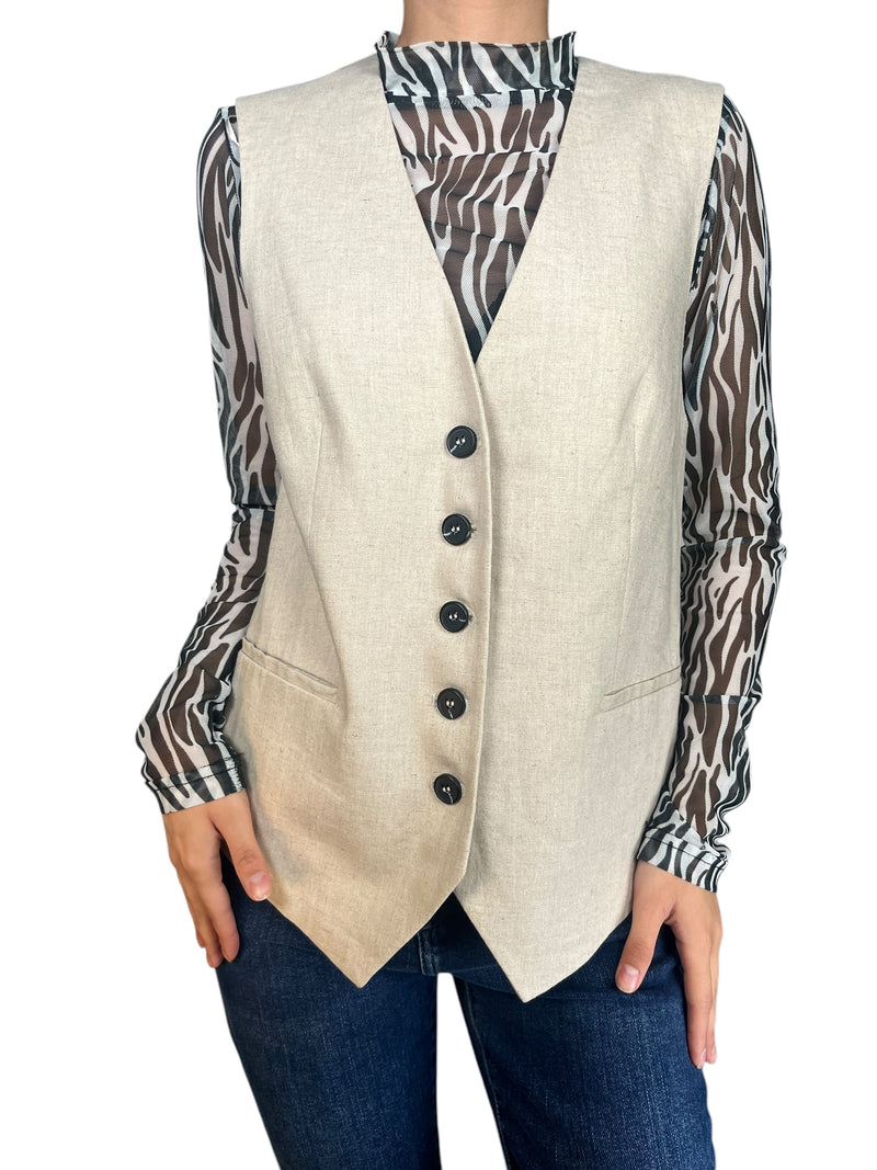 Gilet Lino y Viscosa