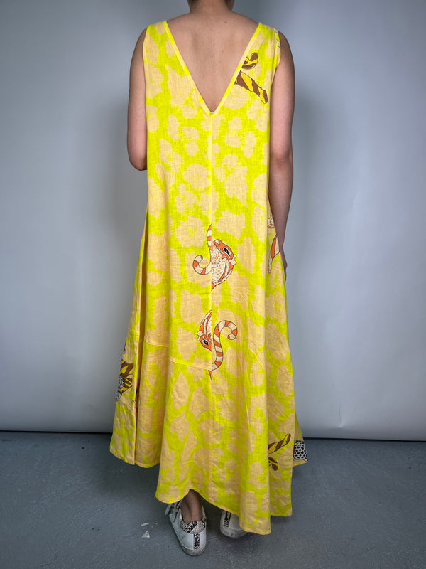 Vestido Lino Amarillo