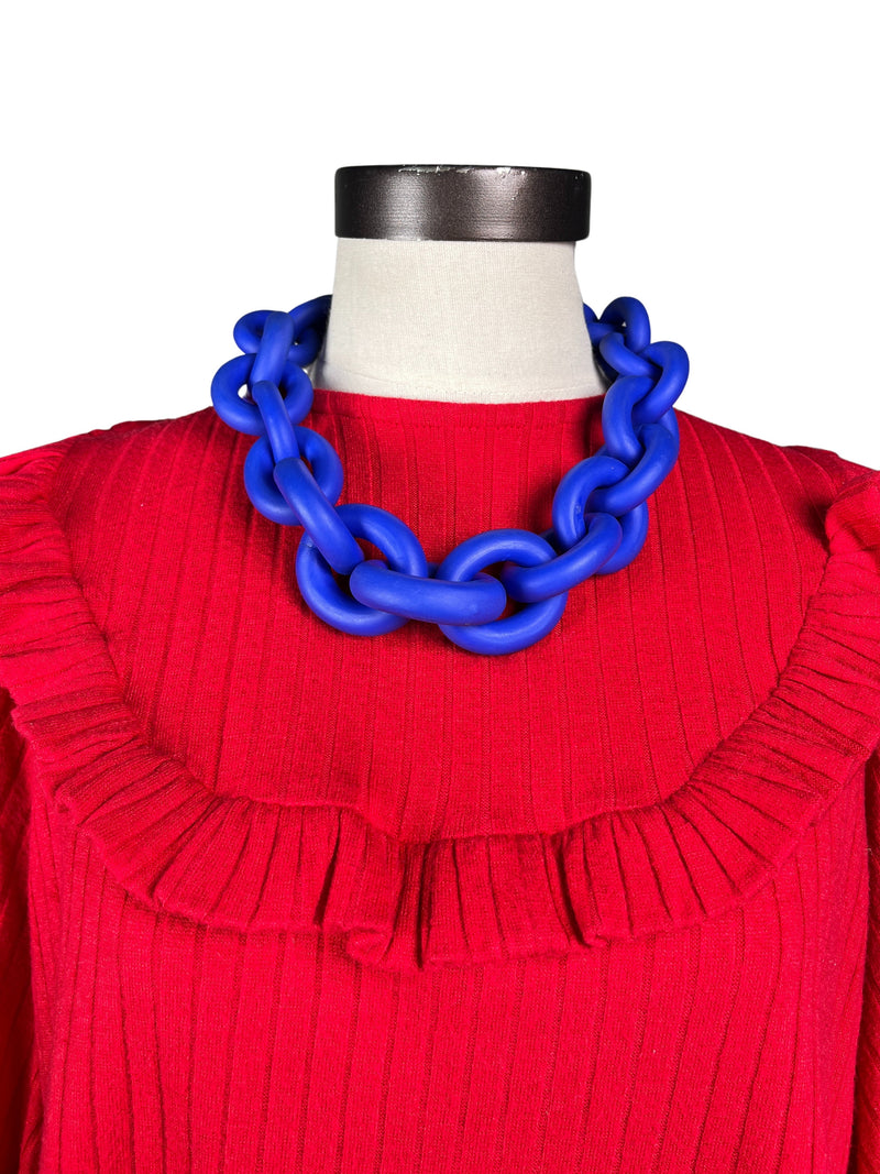 Collar Eslabón Azul