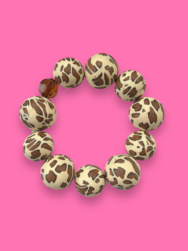 Pulsera Esferas Animal Print