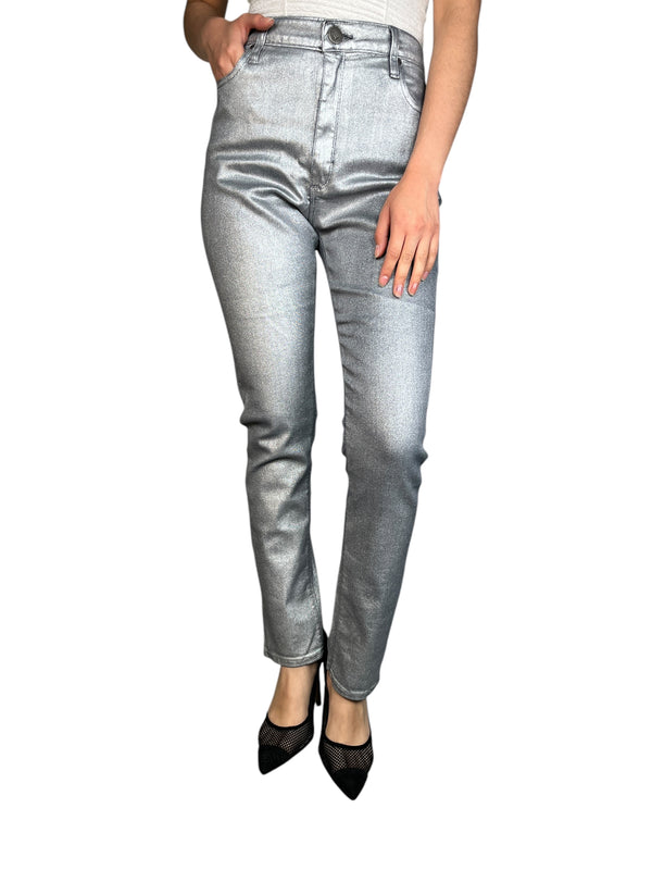 Jeans Slim Metal Silver