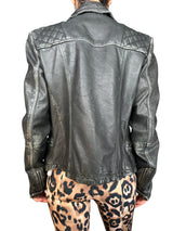 Chaqueta Cuero Biker Efecto Envejecido