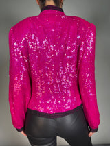 Chaqueta Fucsia Lentejuelas