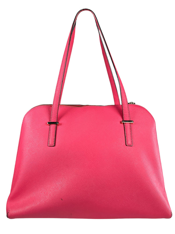 Cartera Fucsia Cuero Saffiano