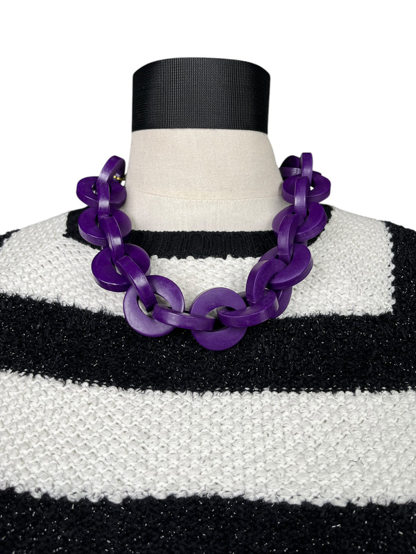 Collar Cadenas Morado