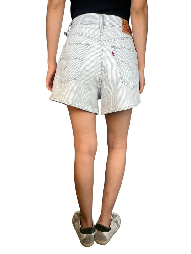 Shorts Rayas Celeste