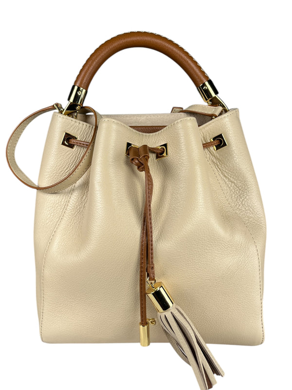 Bolso Crema Cuero