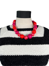 Collar Esferas Fucsia