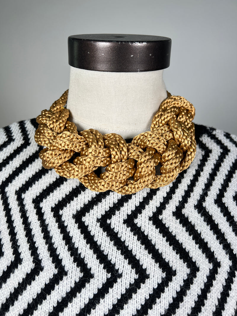 Collar Trenzado Beige