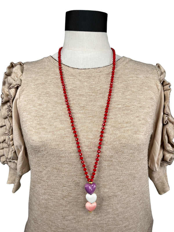 Collar Cristales y Corazones