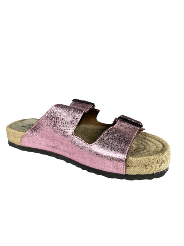 Sandalias Cuelo Rosa Metallic