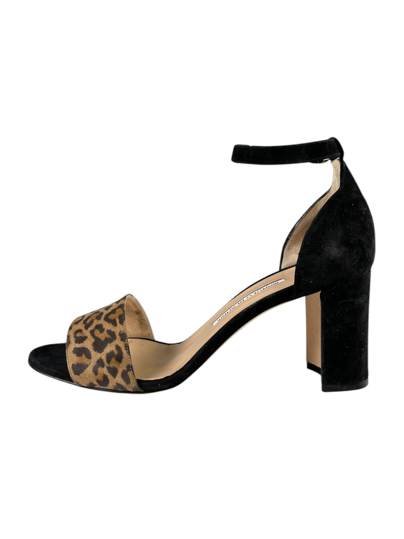 Sandalias Leopardo Cuero