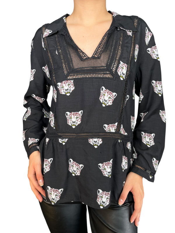 Blusa Leopardos Viscosa