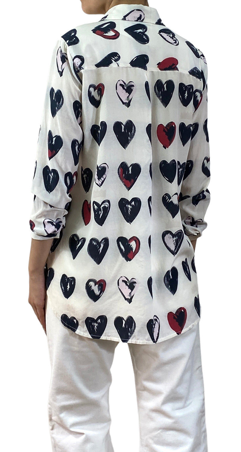 Blusa Seda Corazones