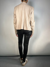 Chaqueta Cuero Beige