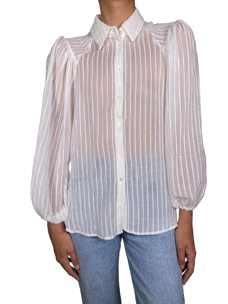 Blusa Blanca Traslucida