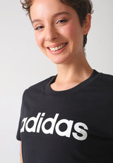 Polera adidas sportswear W LIN T Negro - Calce Ajustado