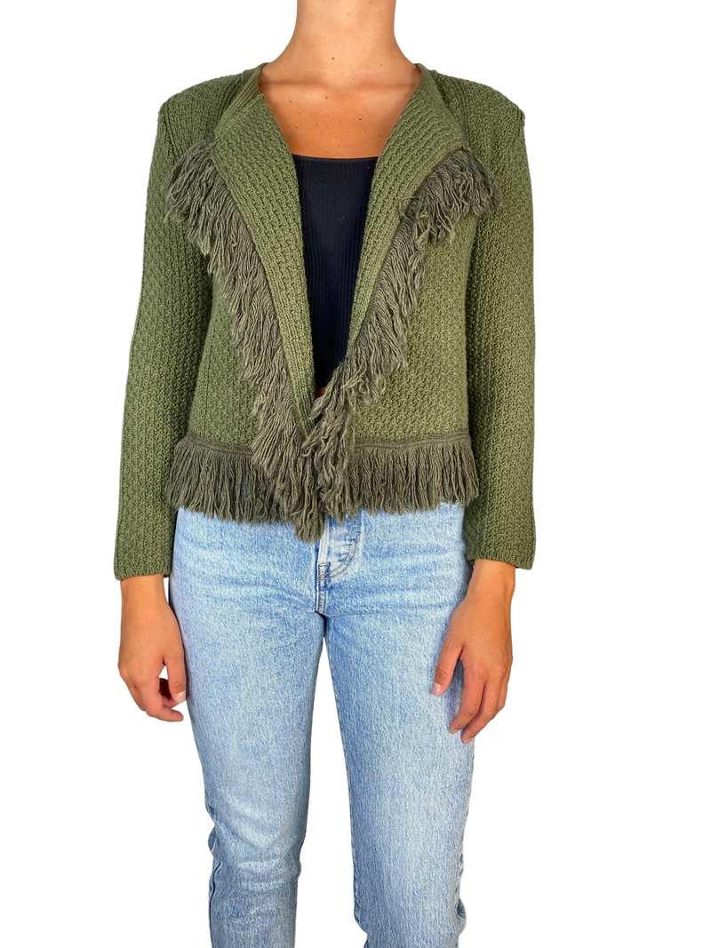 Sweater Verde Tejido