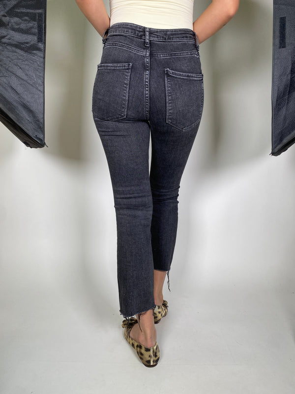 Jeans Gris Desflecado