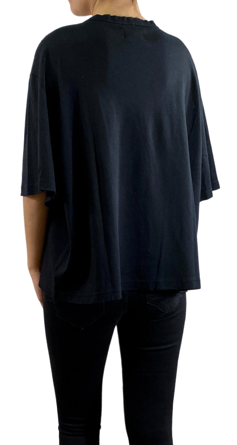 Camisas Alphalete Saldos - Signature Oversized Tee Mulher Pretas