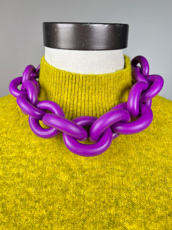 Collar Eslabón Morado