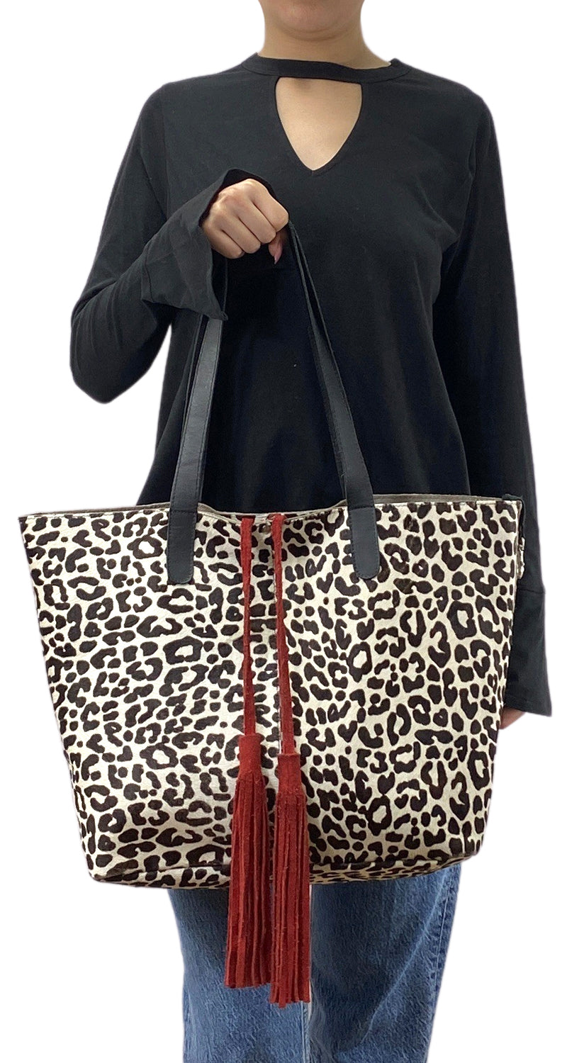 Cartera Cuero Animal Print