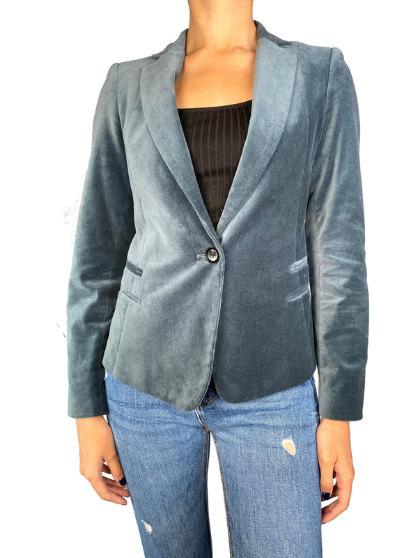 Blazer Velvet Turquesa