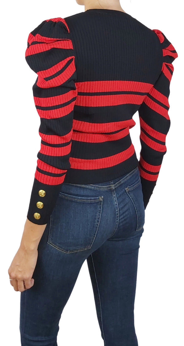 Sweater Rayas Rojas