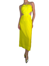 Vestido Lime Green Monstera Midi