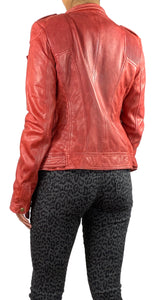 Chaqueta Cuero Rojo